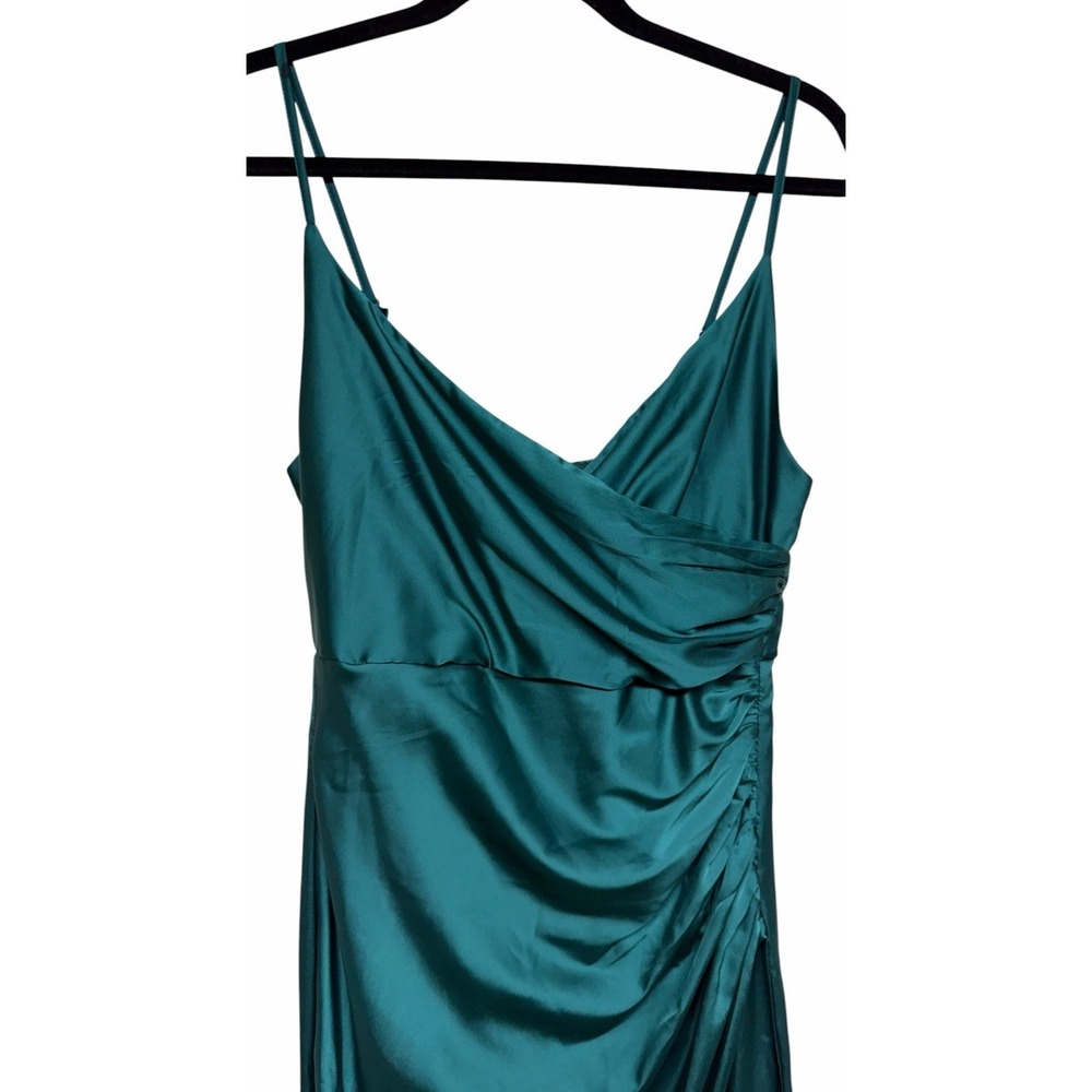Baltic Born Monet Satin Gown Emerald Green Women's Size Small - Picture 3 of 11